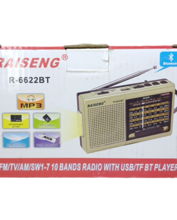 رادیو و پخش کننده موزیک از فلش و رم RAISENG RADIO AND MP3 MUSIC PLAYER  USB AND TF CARD R-6633BT